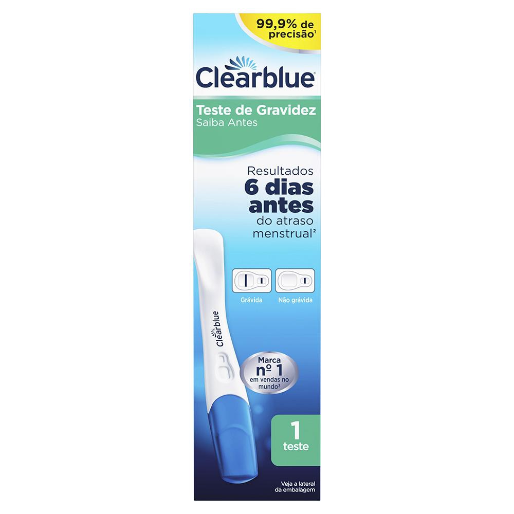 Teste de Gravidez Clearblue Resultado 6 Dias Antes 1 Unidade