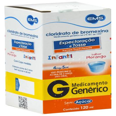 BROMEXINA XAROPE PEDIATRICO 120ML GENERICO MEDLEY - NAO INFORMADO